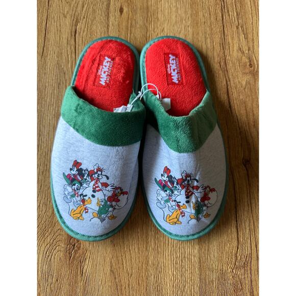 Disney Mickey & Friends Christmas Slippers NWOT - Picture 1 of 3